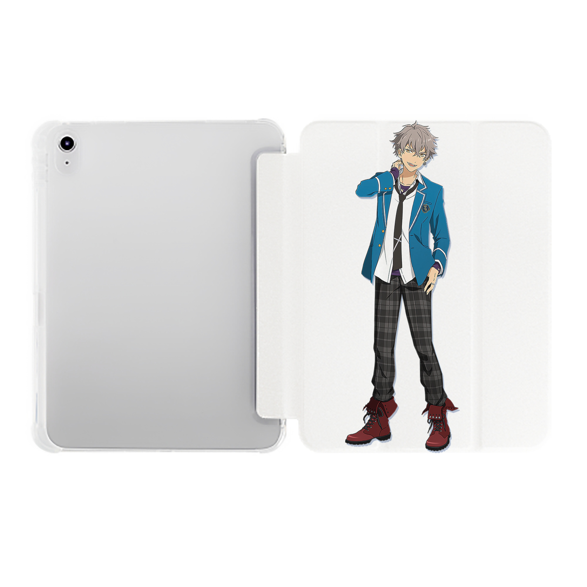 （画像用） あんさんぶるスターズ! Ensemble Stars IPad ケース ペン収納付き 三つ折りスタンド PUレザー×シリコン 対応機種9.5/10.5/10.9インチ